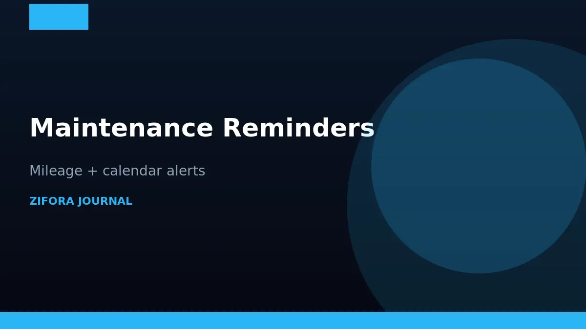 Car maintenance reminder app with mileage and date alerts