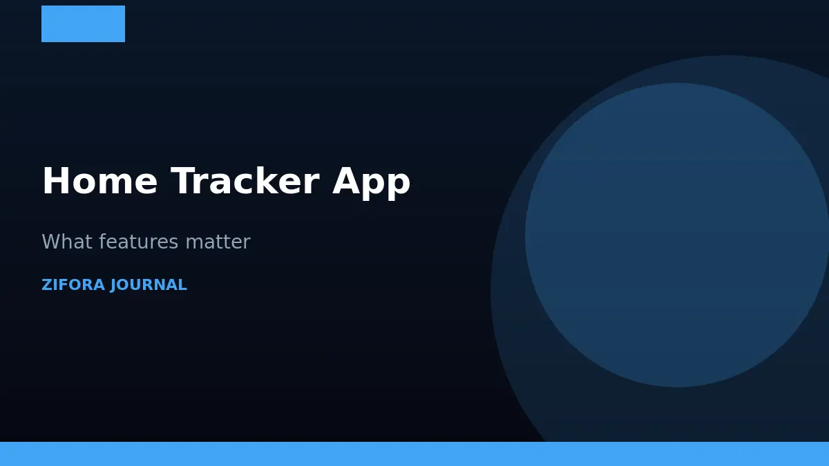 Home maintenance tracker app feature guide