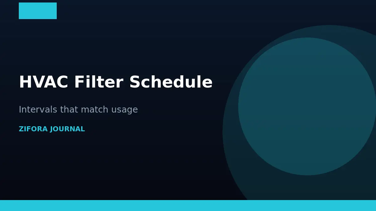 HVAC filter replacement schedule based on household usage
